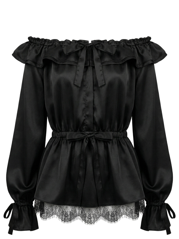 Платье-блуза с кружевом