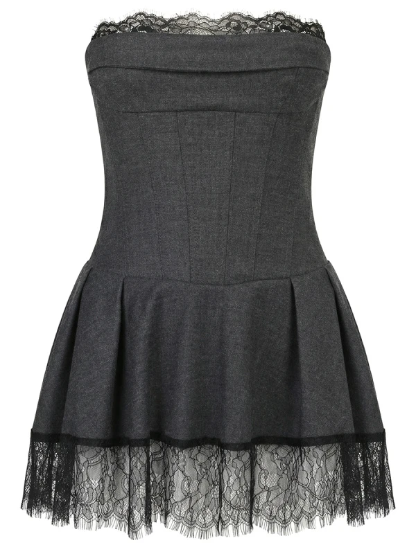 Корсет с кружевом из премиальной шерсти 